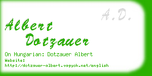 albert dotzauer business card
